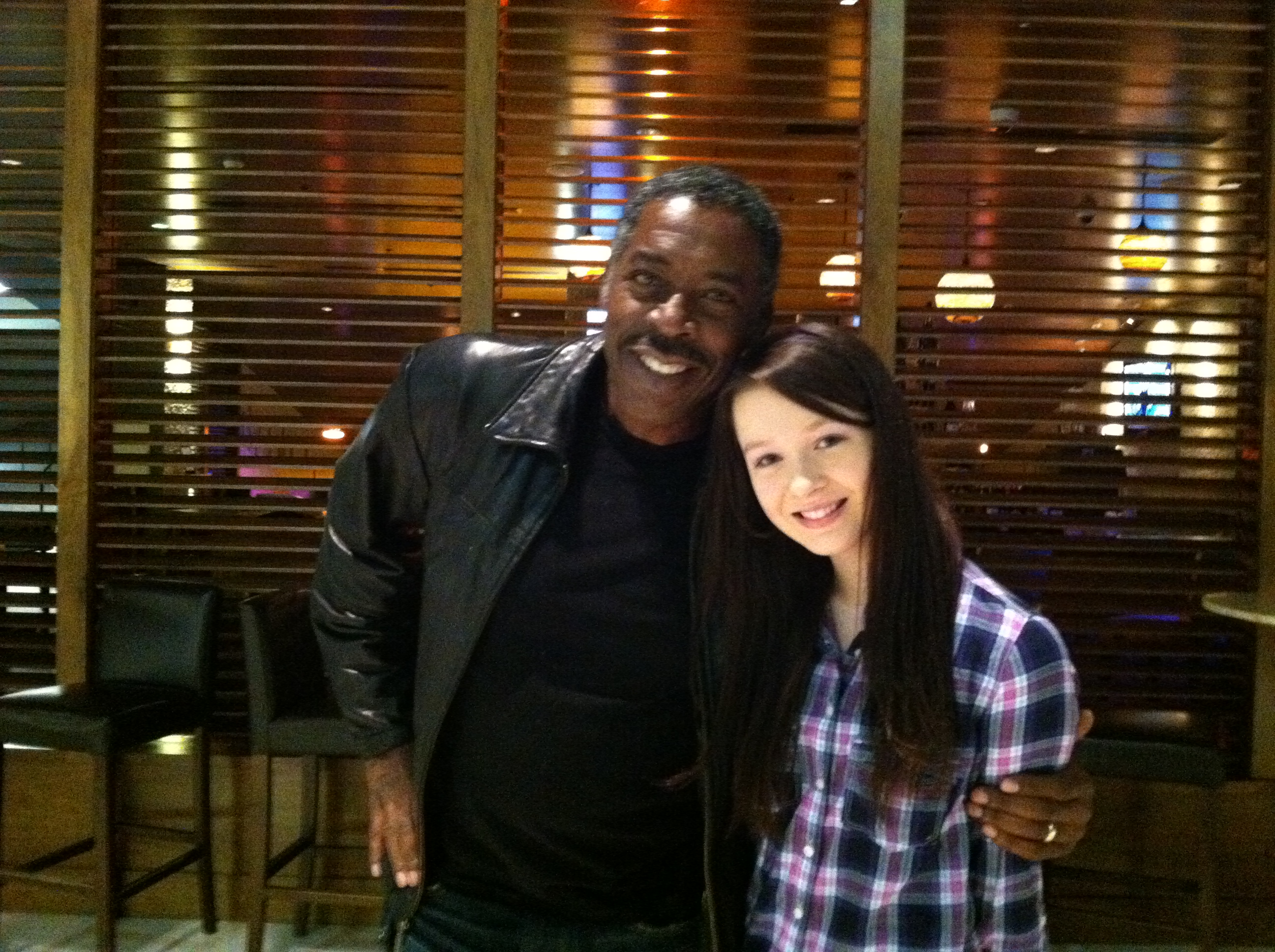 Mary-Jessica Pitts with Ernie Hudson, at the Cast & Crew screening of Fergus & Crispy.