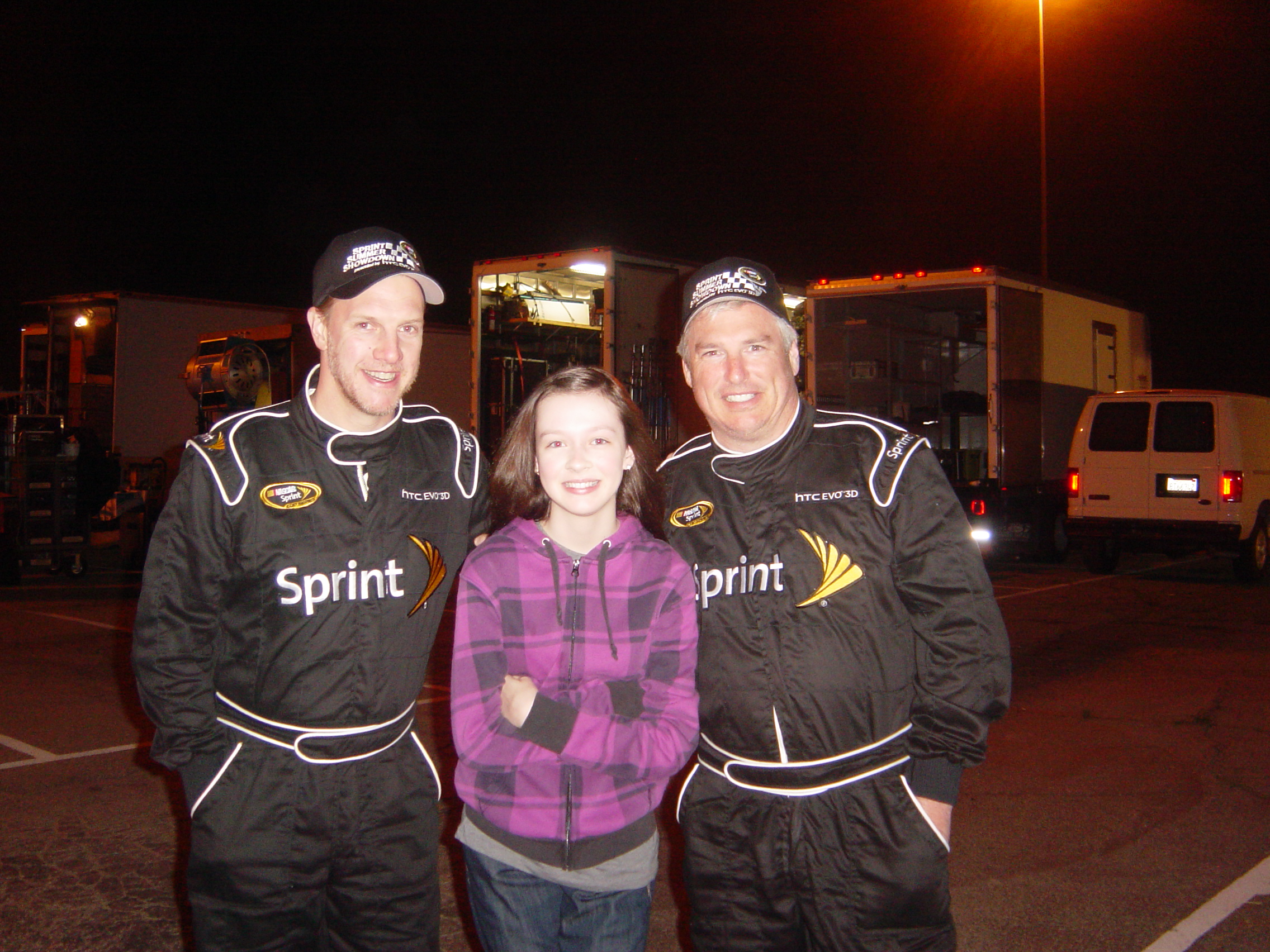 MJ, on set of the Sprint NASCAR commercial.