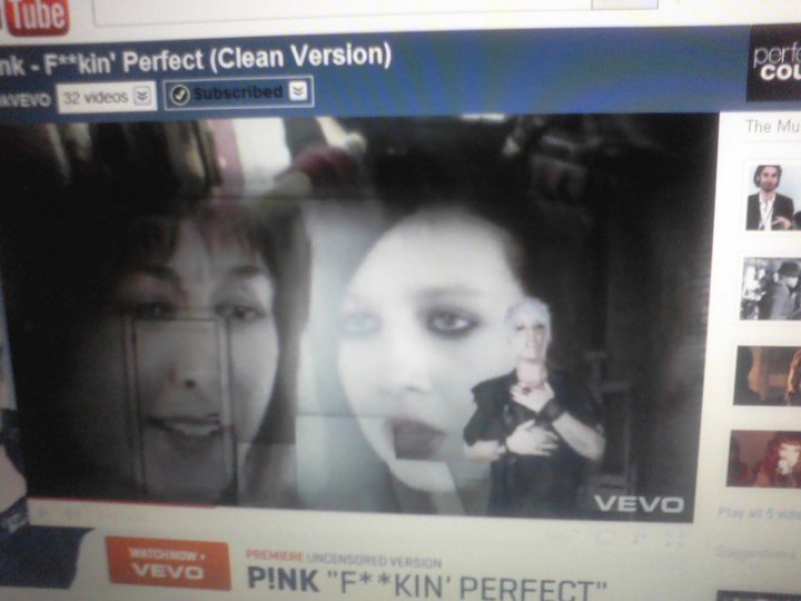 Mary-Jessica Pitts, screen shot of Pink Music Video, F**KIN