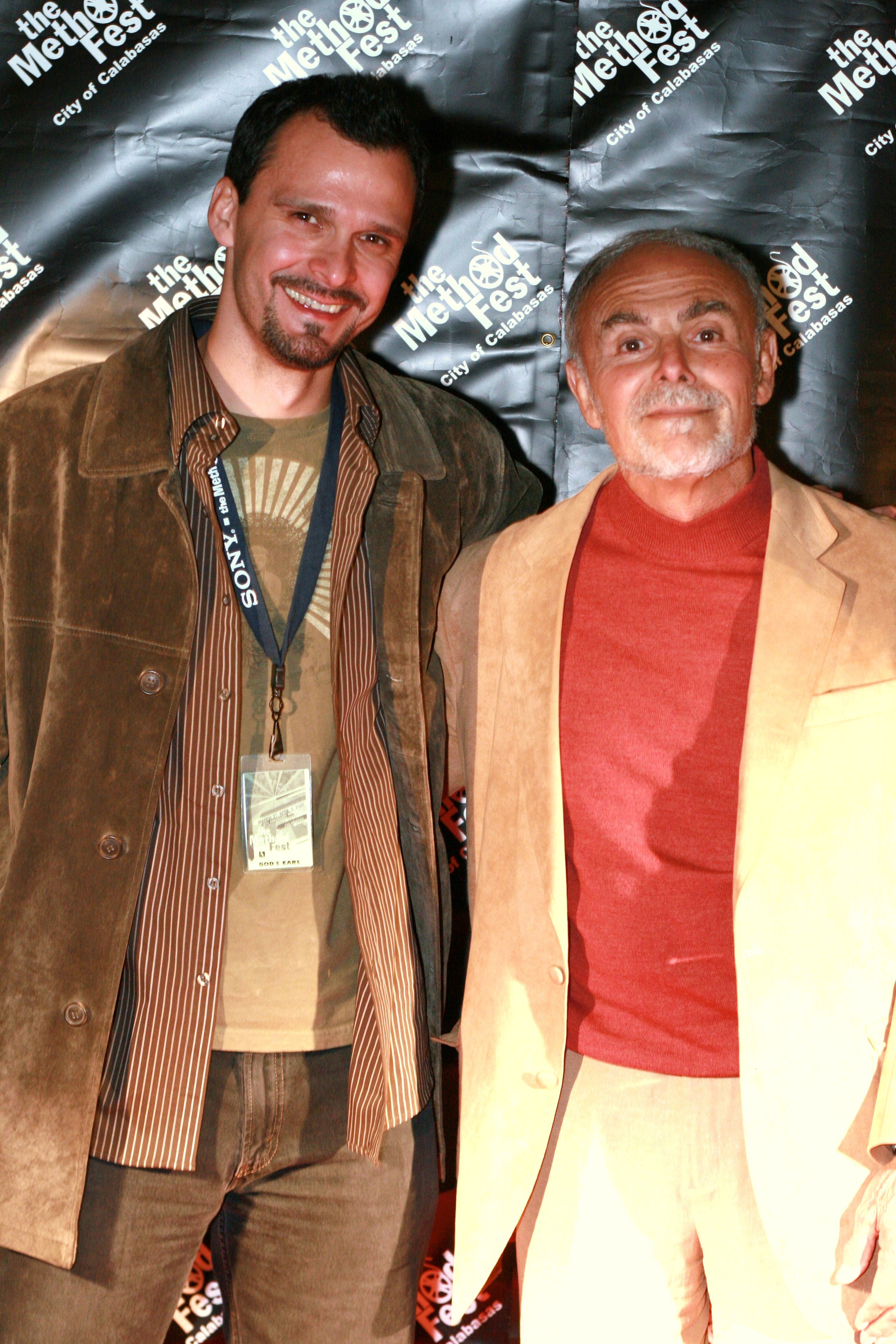 Alex Ballar with John Saxon at The Method Fest screening of God's Ears