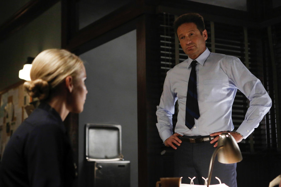 Still of David Duchovny and Claire Holt in Aquarius (2015)