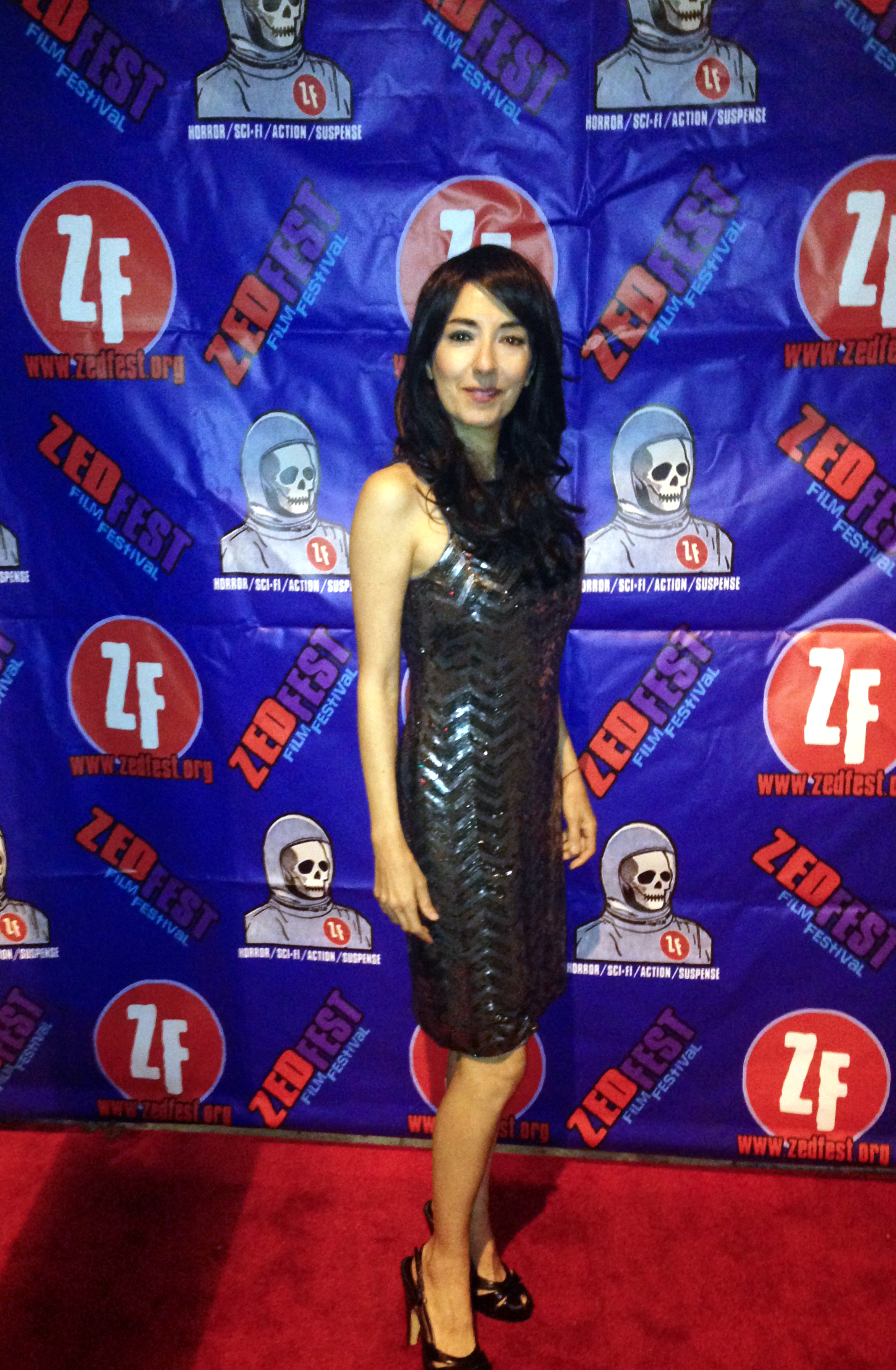 Luciana Lagana, who played Dr. Itticasana, at the premiere of the multiple award-winning feature film Omadox at Zed Fest Film Festival in Burbank, CA on 12/14/14.