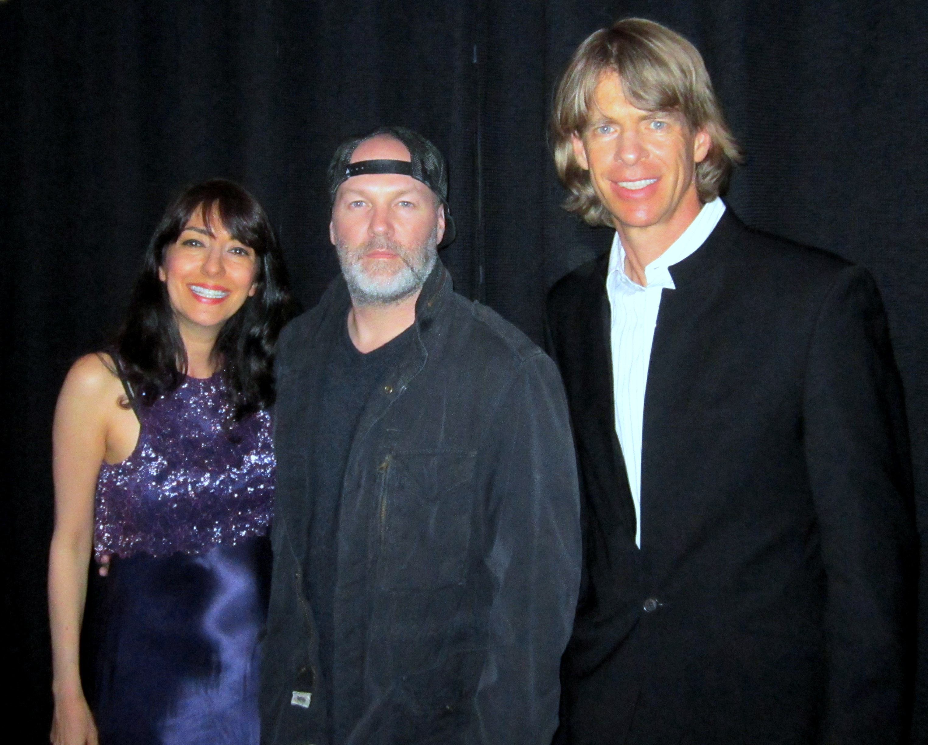 Luciana Lagana and her husband Gregory Graham with Fred Durst, who produced the feature film 