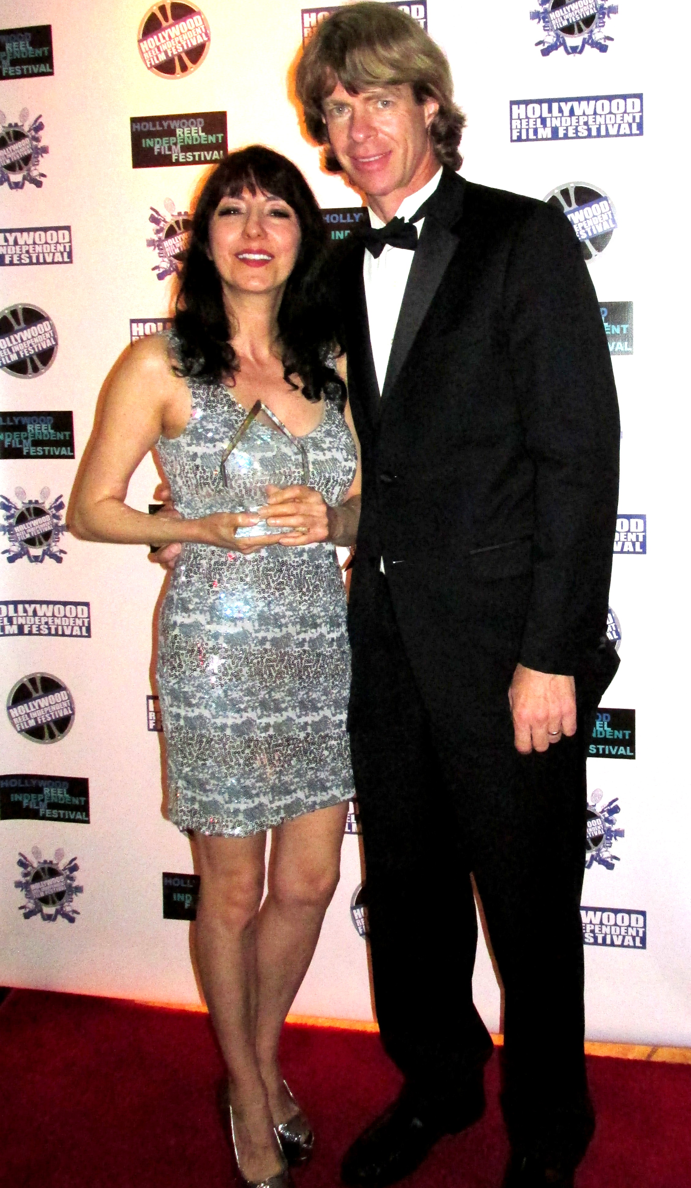 Luciana Lagana (lead and co-producer of Best Experimental Short) and actor husband Gregory Graham at event of the 2012 Hollywood Reel Independent Film Festival