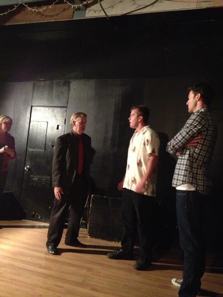 On stage in 'Murder Can Be Fun' as Mr. Donovan.