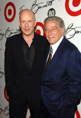 Bruce Willis and Tony Bennett