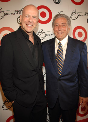 Bruce Willis and Tony Bennett