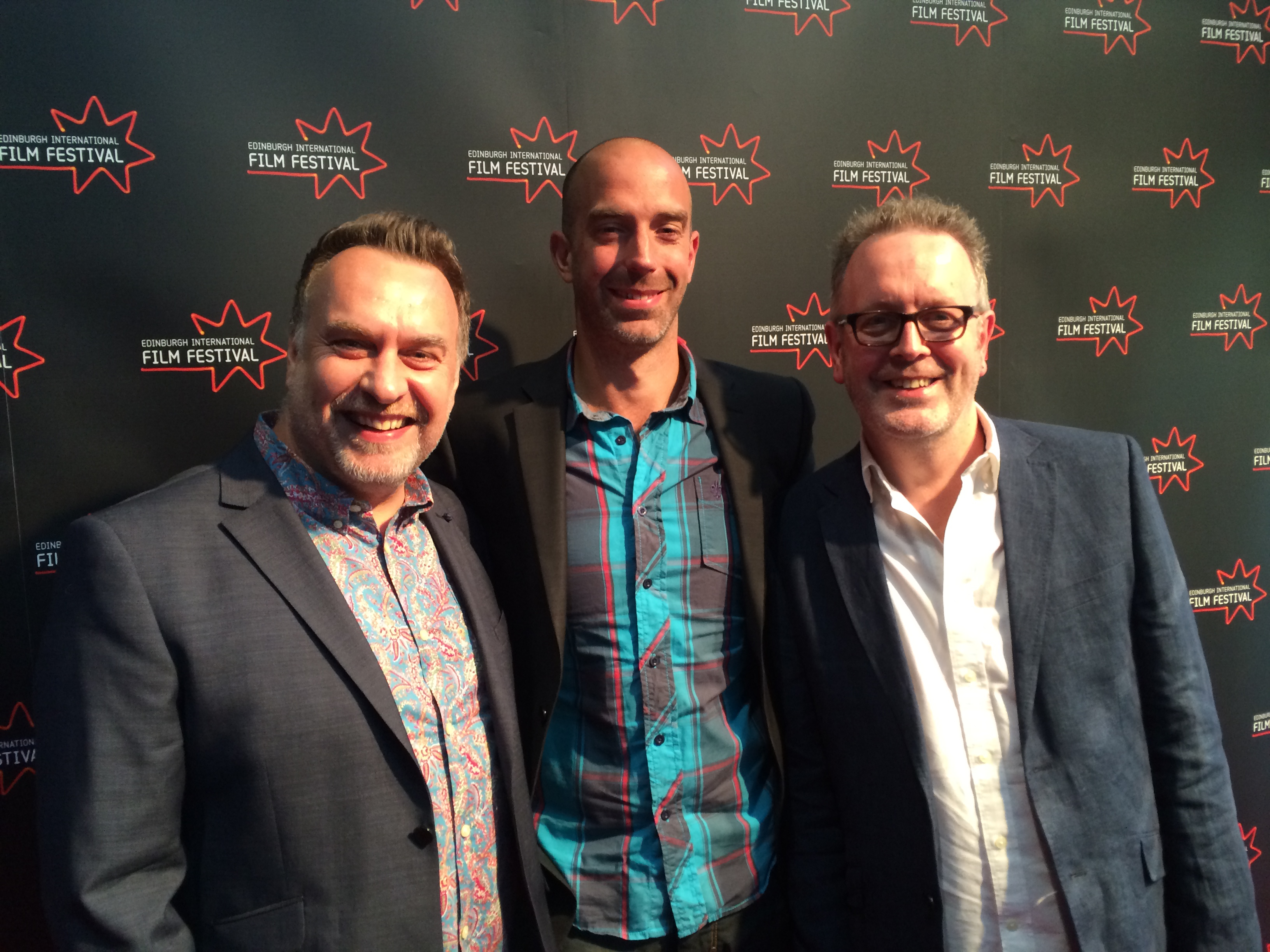 On the red carpet at the Edinburgh International Film Festival for the premiere of Set Fire to the Stars