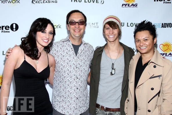 LOS ANGELES, CA - OCTOBER 11: Actress Najarrra Townsend, Paul Colichman, actor Tye Olson and actor Alec Mapa arrive at the premiere of Regent Entertainment's 'Tru Loved' held at the Regent Showcase Theater on October 11, 2008 in Los Angeles