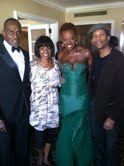 David Raibon, Julius Tennon, Viola Davis, Elisa Perry, Four Seasons Beverly Hills, 2011 Oscar night.