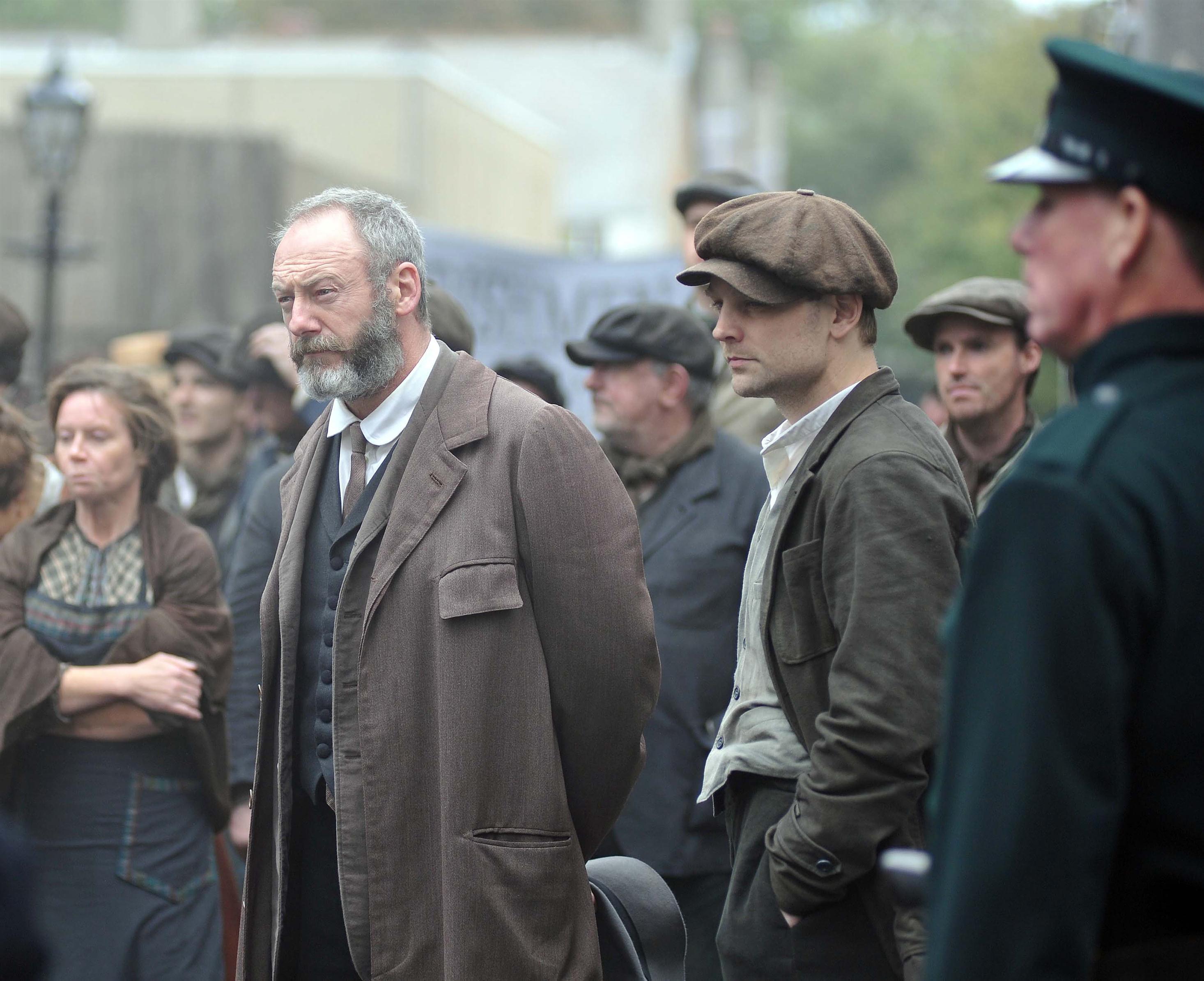 Liam Cunningham and Jonathan Harden in Titanic: Blood and Steel (2011)