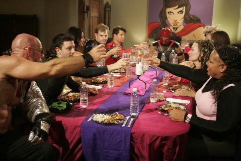 Still of Tonatzin Mondragon, Christopher Watters, Tonya Kay, E. Quincy Sloan, Nell Wilson and Darren Passarello in Who Wants to Be a Superhero? (2006)