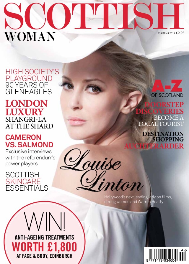 Louise Linton on the cover of Scottish Woman Magazine, September 2014