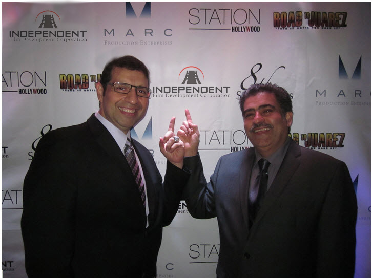 Producers Amir Delara (right)and M.E. Garza (left)of the motion picture 