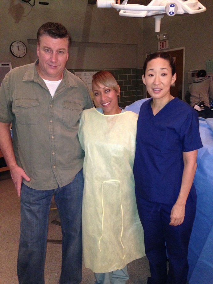 On the set of Grey's Anatomy (Episode 10.21 Change of Heart) (Pictured - Billy Malone, JoAnna Rhambo, Sandra Oh)