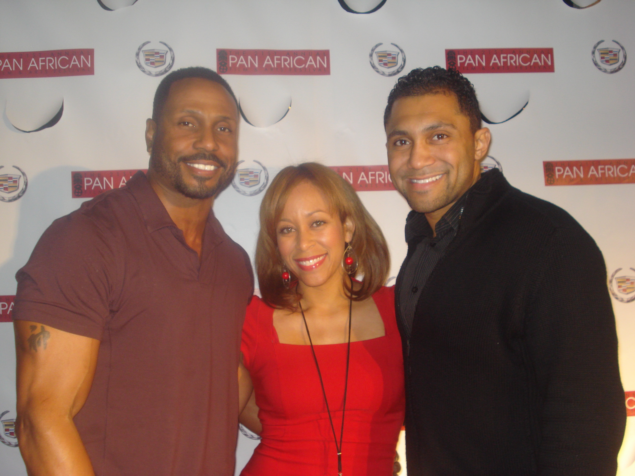 (L-R)Keith Burke, JoAnna Rhambo, Alexander D. Fisher at the 21st annual Pan African Film Festival