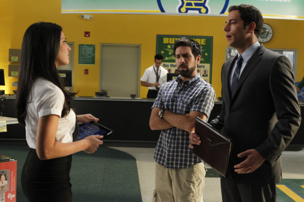 Still of Zachary Levi, Joshua Gomez and Olivia Munn in Cakas (2007)