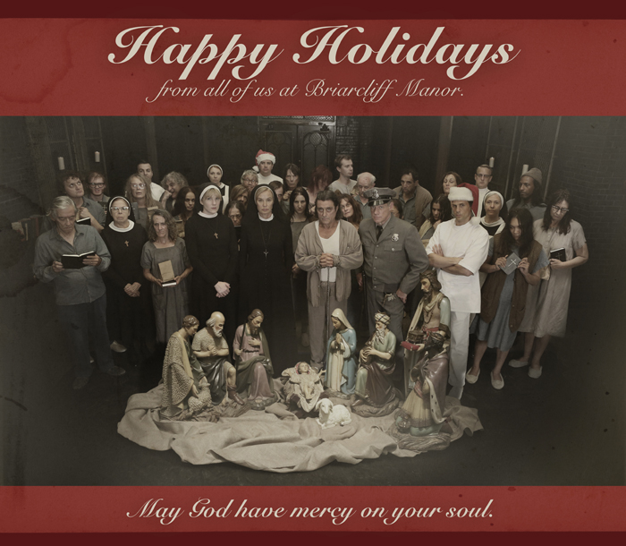 Happy Holidays from all of us at Briarcliff Manor, with Gary-7 peering out over Security Guard Frank's hat.