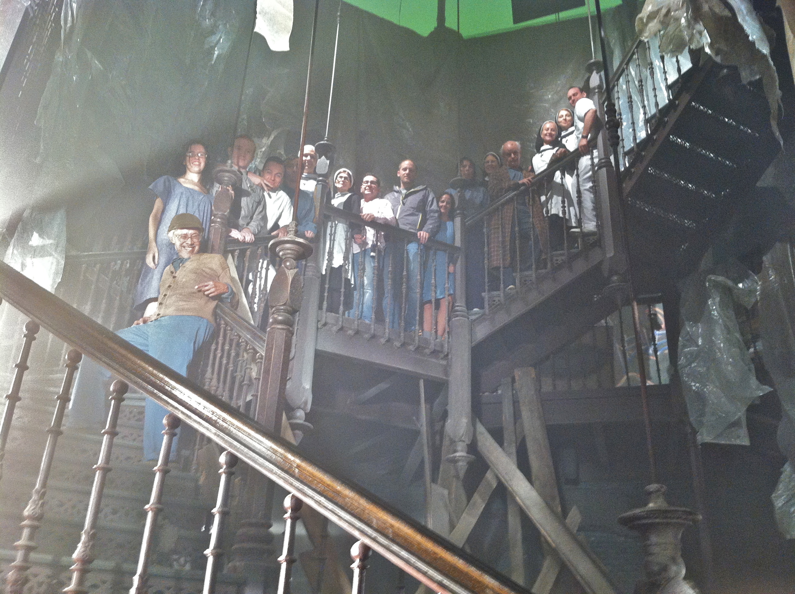 Gary-7 and the rest of the asylum gang, group photo in the stairway to heaven.