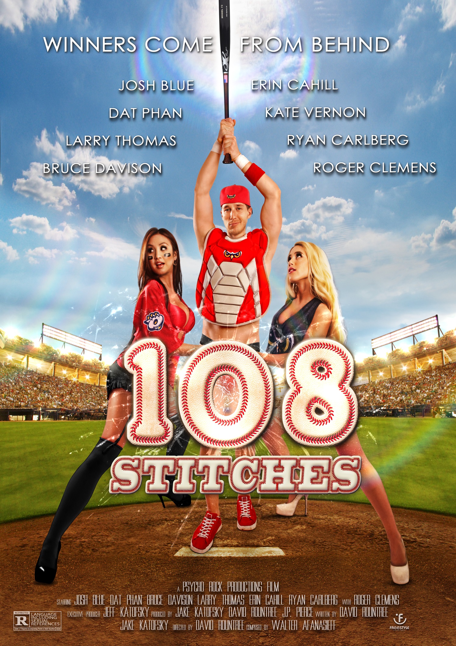 Bruce Davison, Erin Cahill, Ryan Carlberg, Larry Thomas, Kate Vernon, Dat Phan and Josh Blue in 108 Stitches (2014)