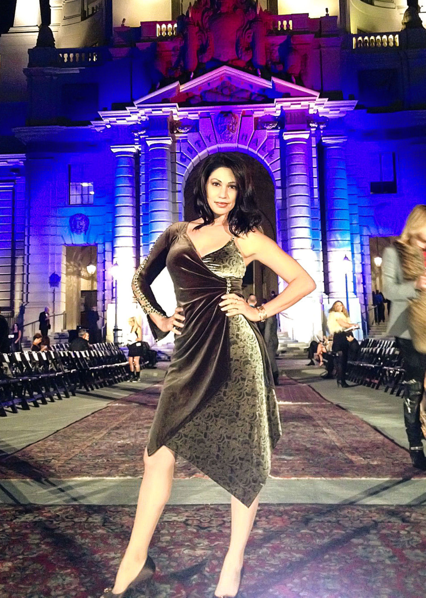 Actress Lisa Catara at the 2013 Metropolitan Fashion Gala in CA. Wearing L.Tarantino Designs.