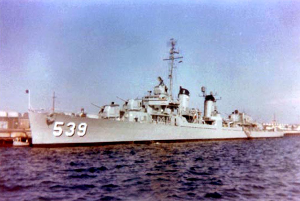 Destroyer USS Tingey (DD 539), NAVAL STATION, San Diego, California, 1960.