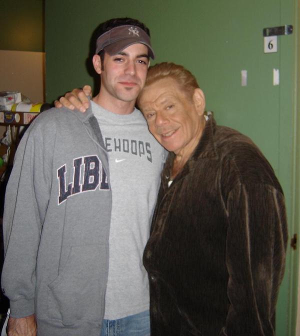Mike Capozzi and Jerry Stiller backstage - 