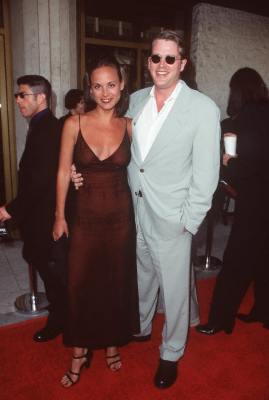 Cary Elwes and Lisa Marie Kurbikoff at event of Trumeno sou (1998)