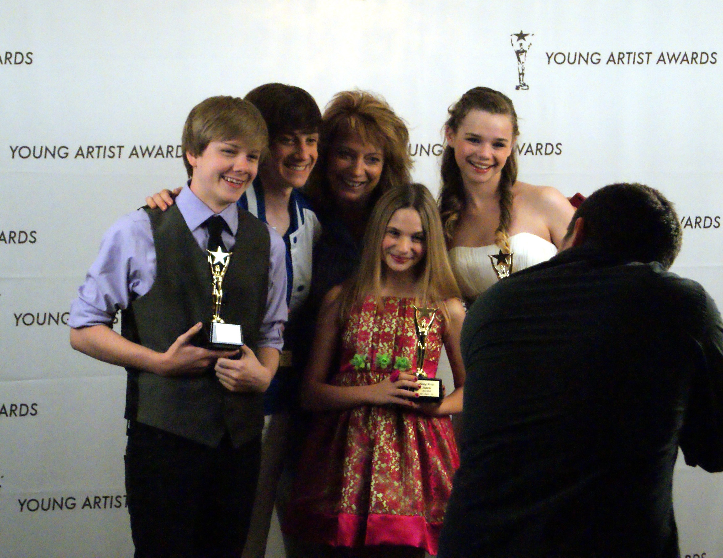 Won Best Outstanding ensemble cast for a TV series for DEBRA!At 33rd Young Artists Awards with producer Maggie Murphy