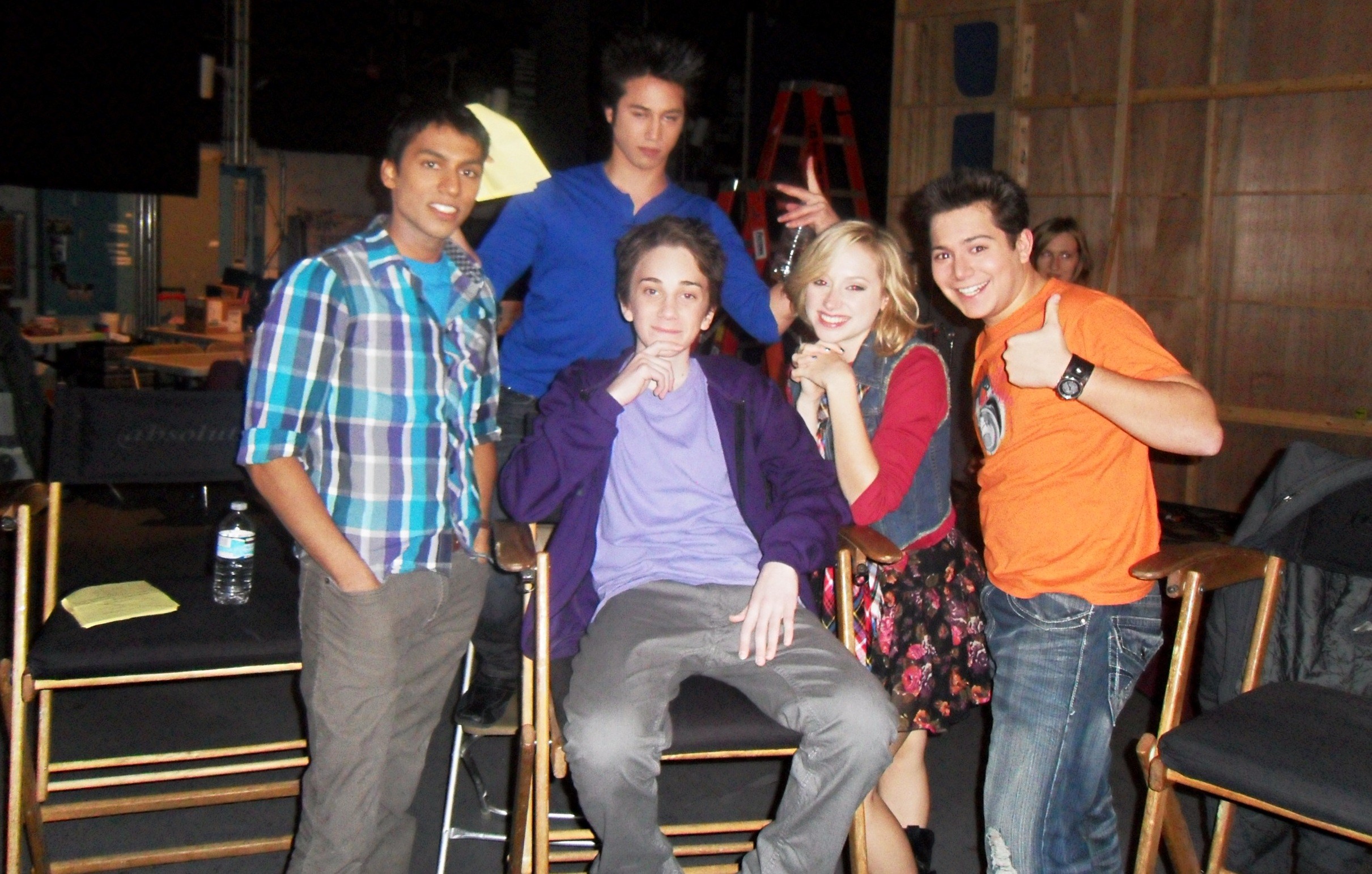 Austin with cast of Mudpit (teletoon) he plays Marvin