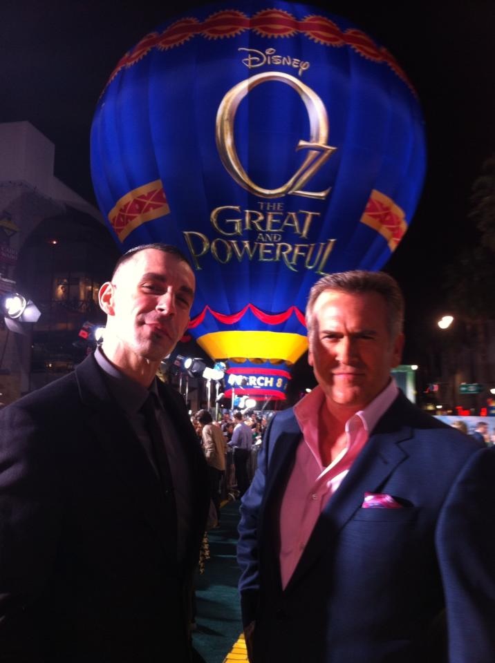 Mike Estes and Bruce Campbell at Disney's Oz the Great and Powerful red carpet premier 2/13/13