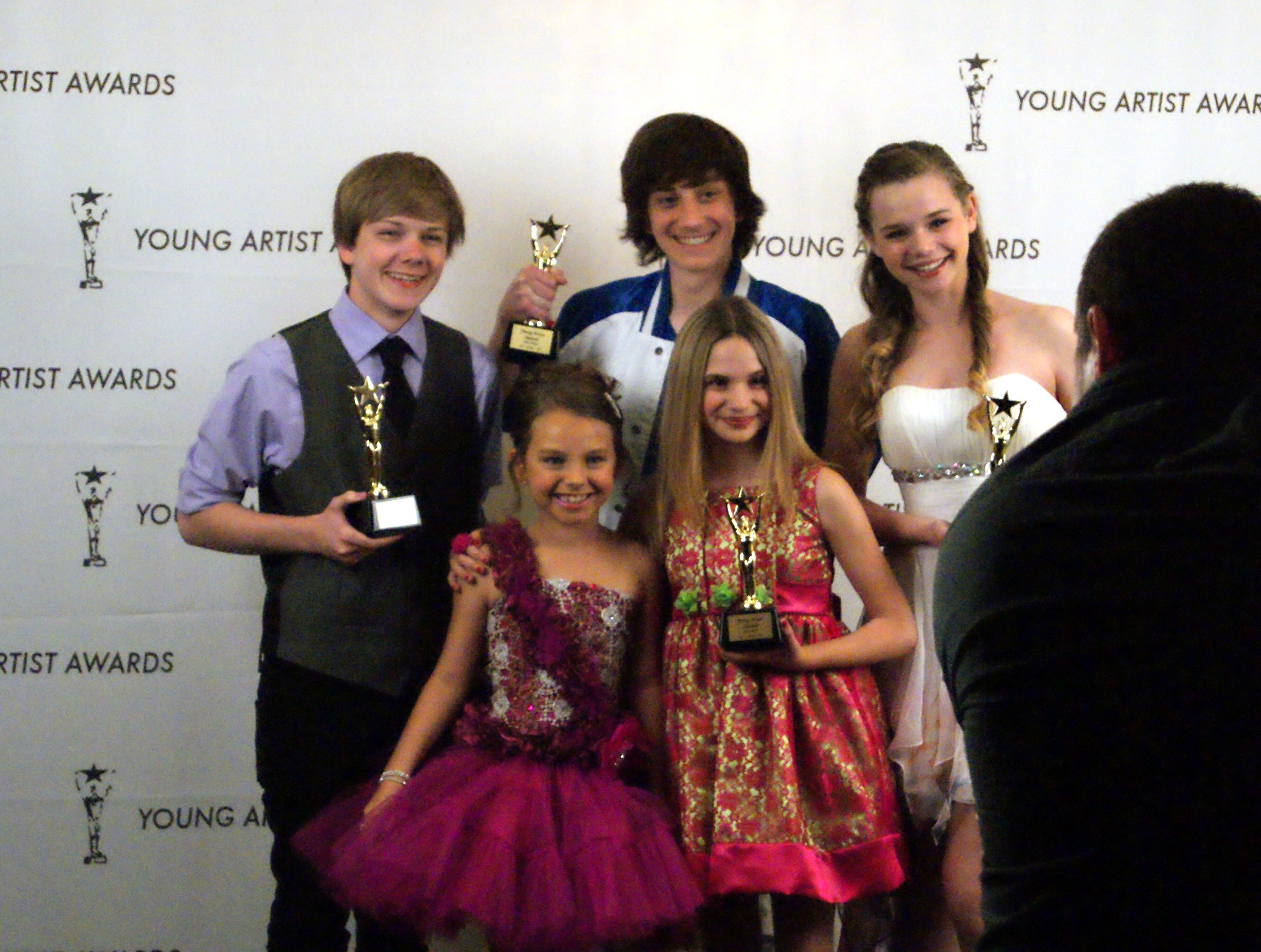Austin with the cast of DEBRA! He was nominated in 3 categories and won one at the 33rd Young Artists Awards