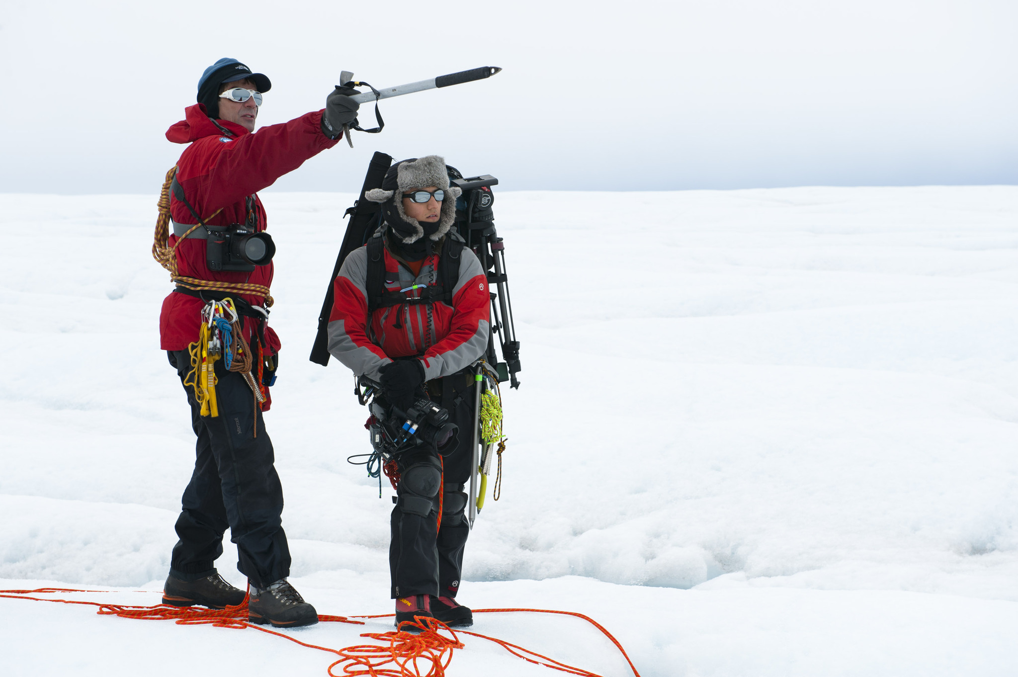 Still of Jeff Orlowski and James Balog in Chasing Ice (2012)