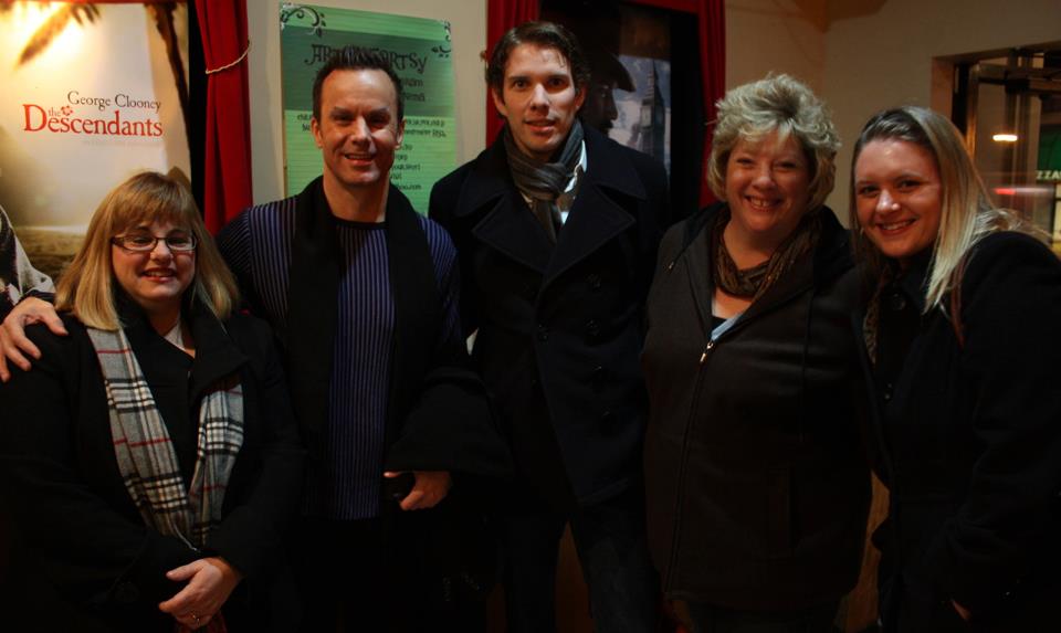 Mark Lund (second from left) at the premiere of Noah. Lund played Martin Scott a slave owner.