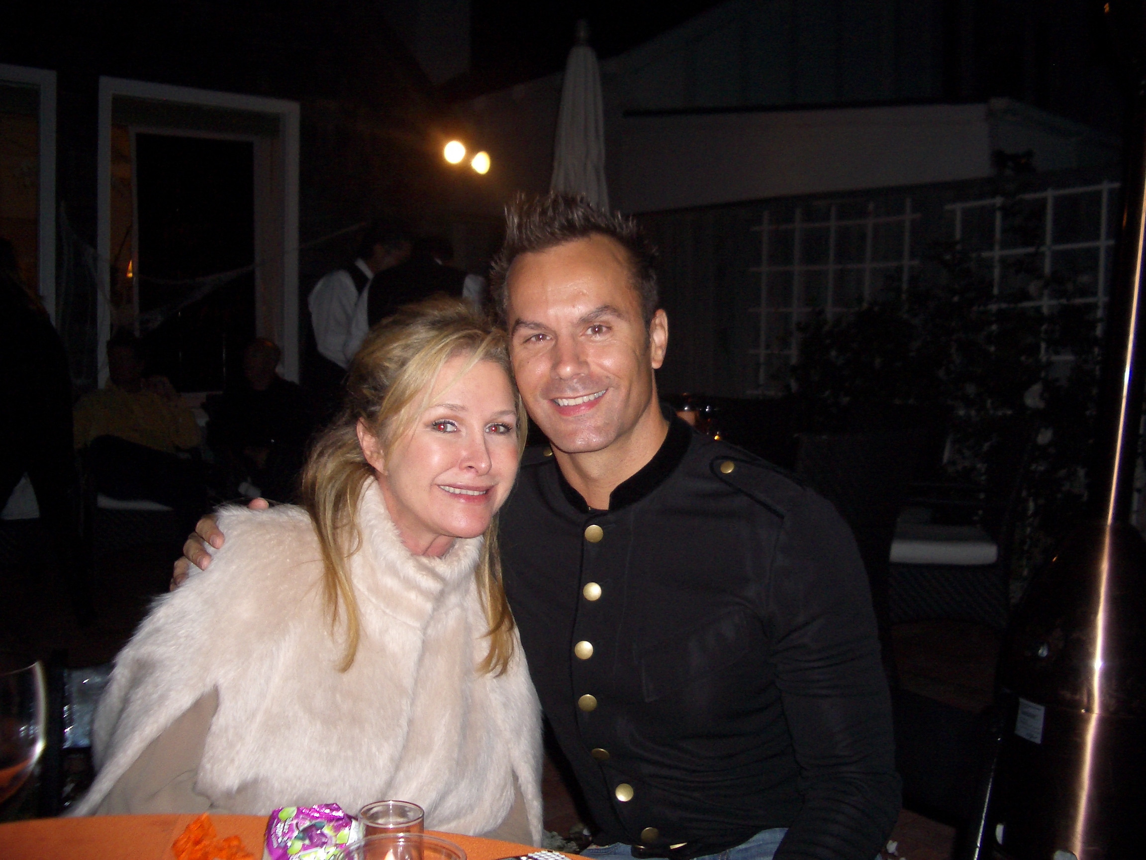 Mark Lund and Kathy Hilton at a Halloween Party at the Hilton's home in Malibu.