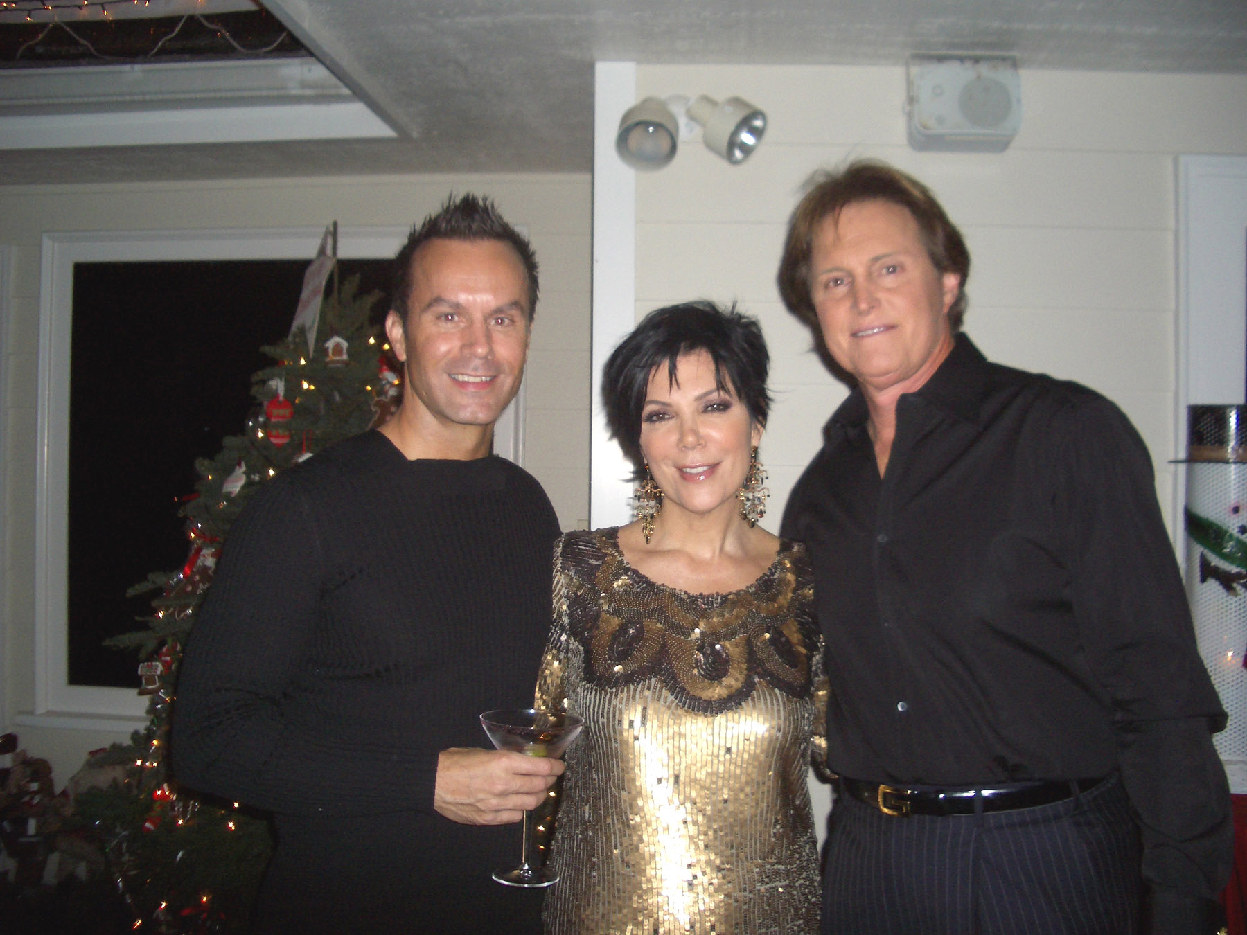 Mark Lund with Bruce and Kris Jenner on Christmas Eve.
