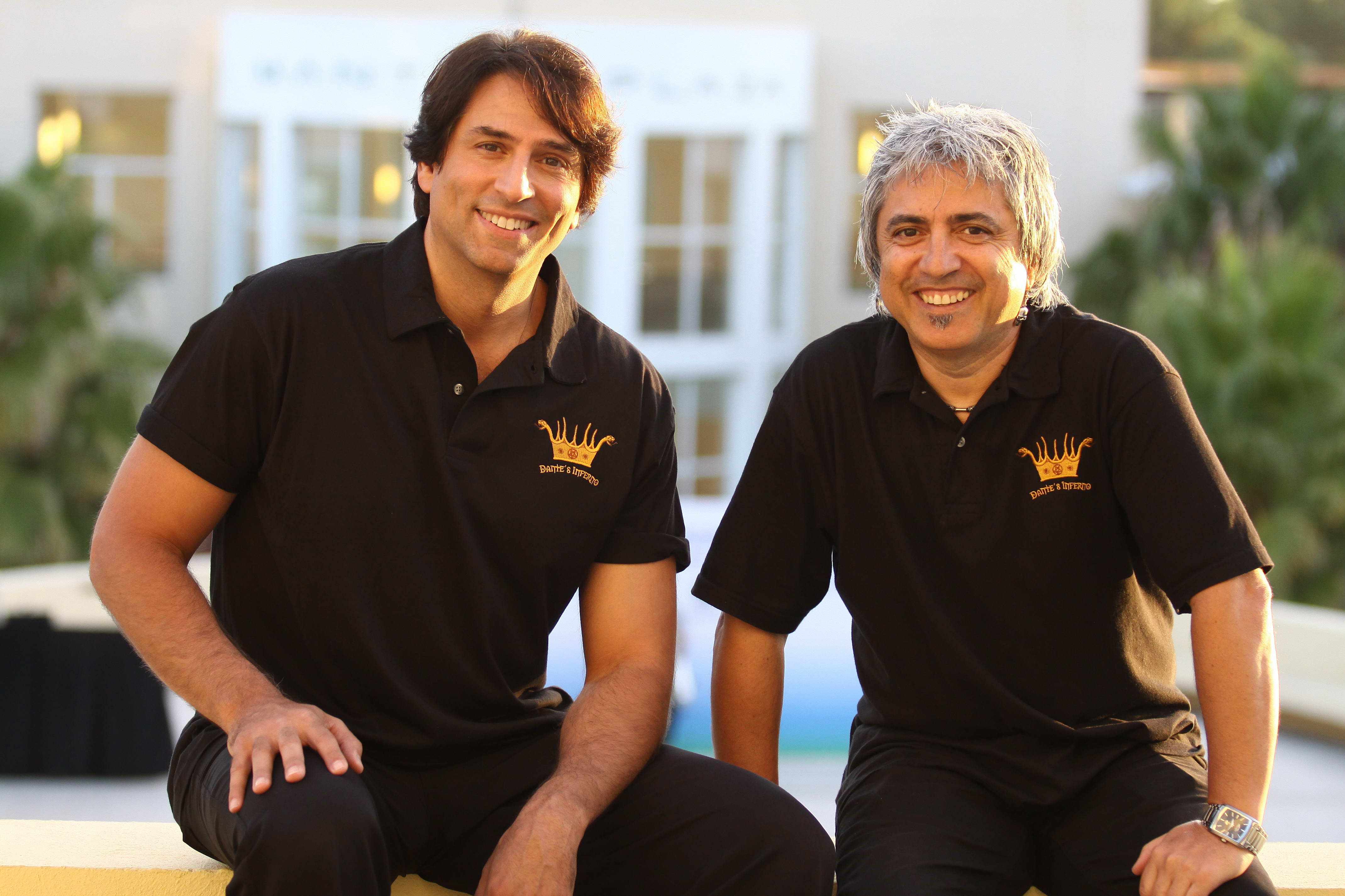 Boris Acosta and Vincent Spano during press conference at Mantra Resort in Punta del Este - Uruguay.