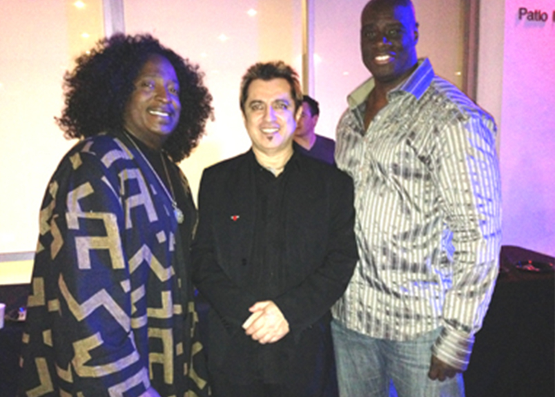 With Sire James and Issac Singleton Jr. at the Italian Institute of Culture in Los Angeles. Screening of film 