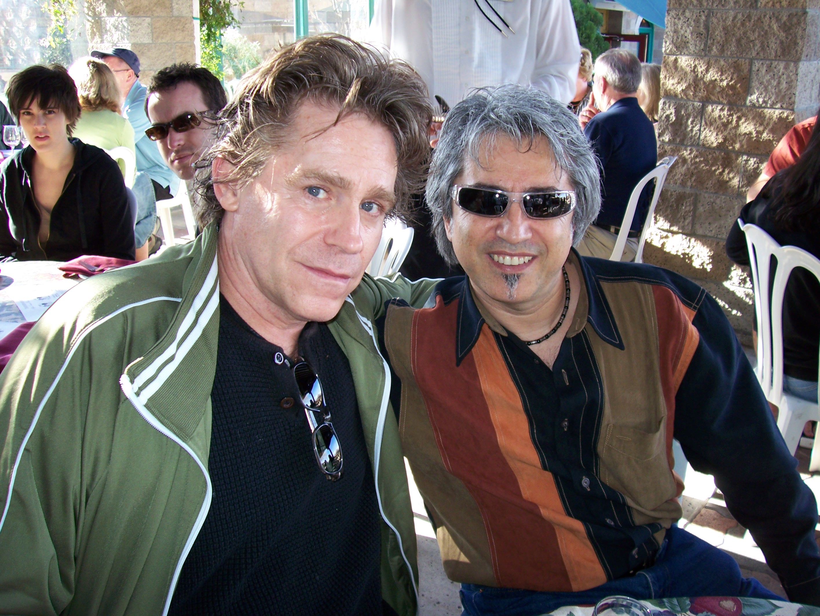 Jeff Conaway and Boris Acosta at a winery in Temecula.