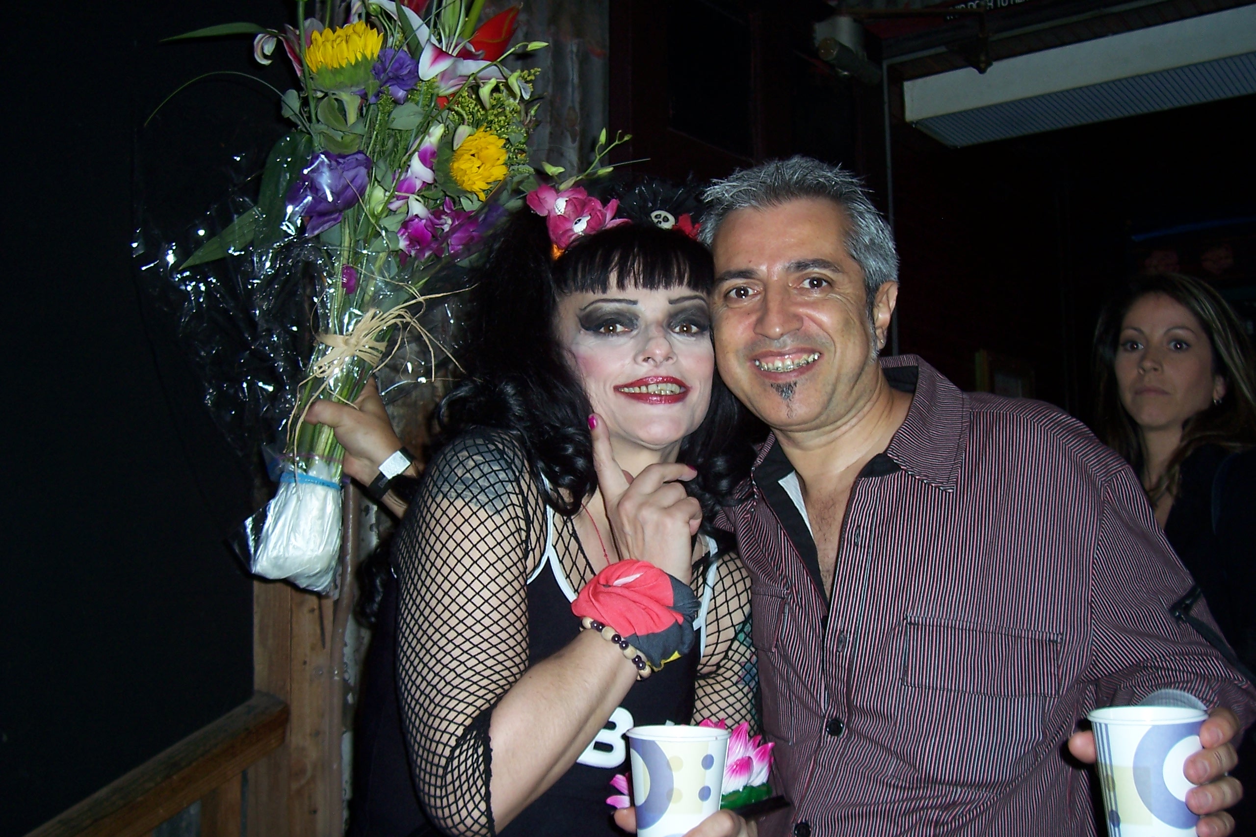 Actress/Singer Nina Hagen and Producer/Director Boris Acosta at the House of Blues in Los Angeles, USA.