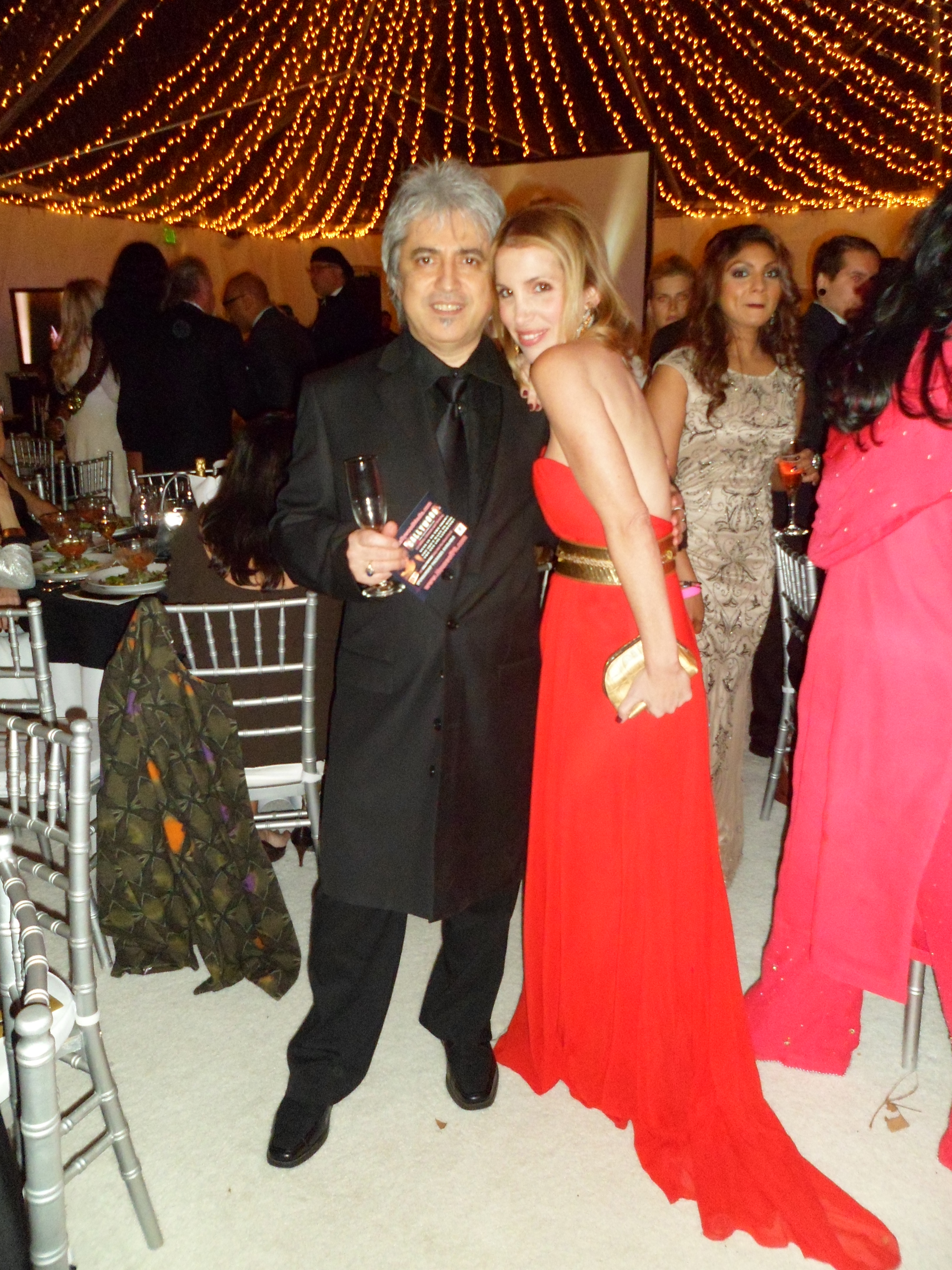 Fashion Designer Galit Levi and Boris Acosta at 2013 Children Uniting Nations Oscar's party.