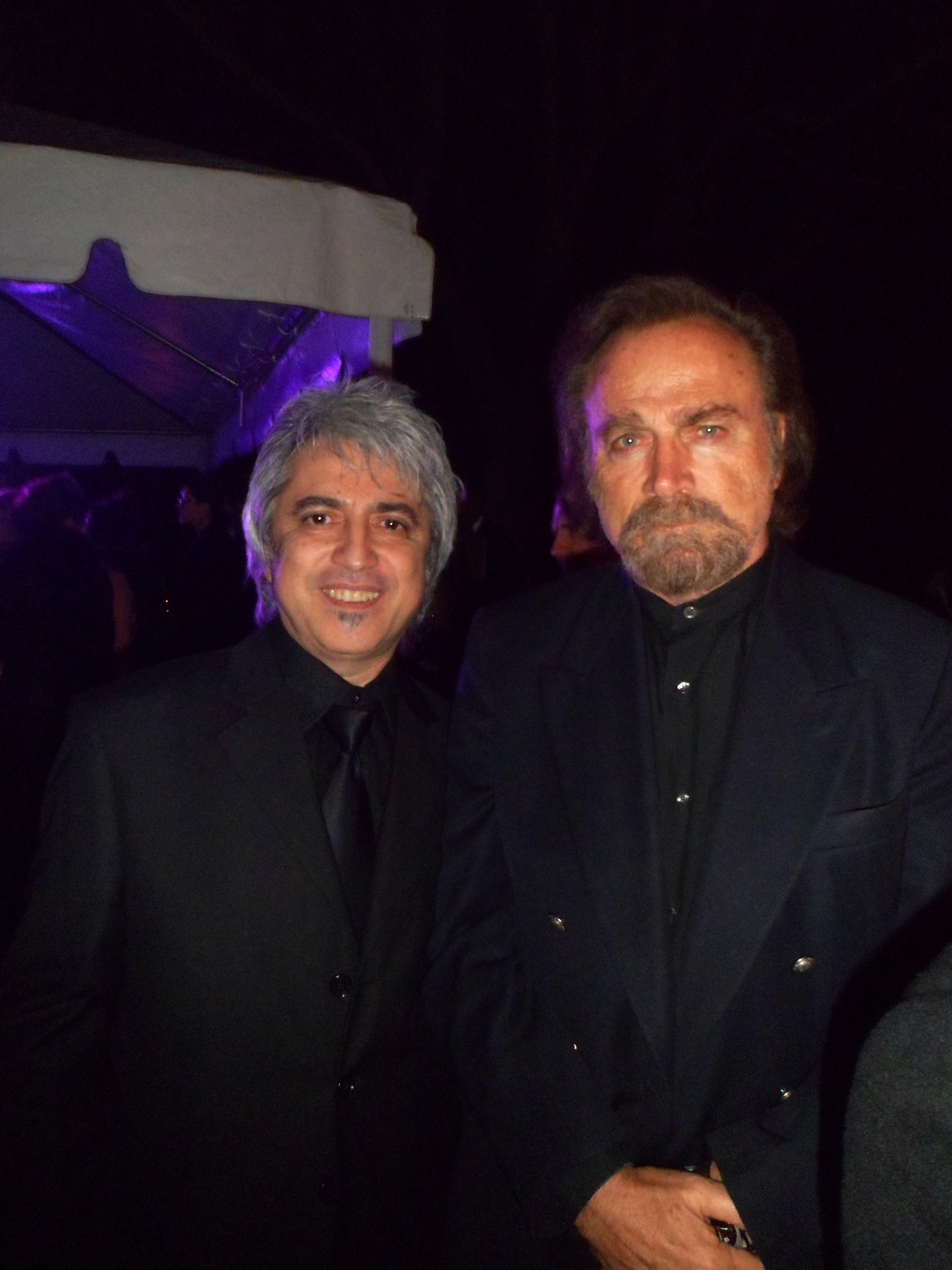 Franco Nero and Boris Acosta at 2013 Children Uniting Nations Oscars viewing party.