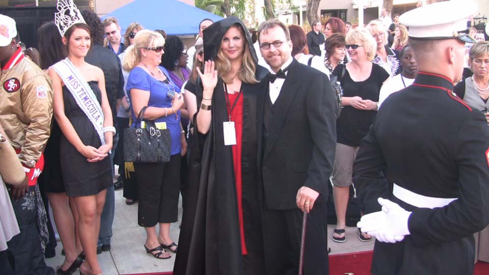 Kristen Hagen and director Michael Rissi at the Temecula Valley International Film Festival for Annabel Lee.