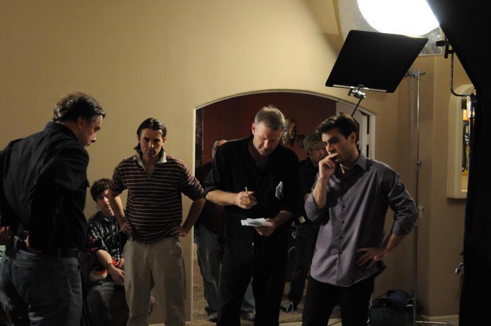 Charles Evered directing on the set of 