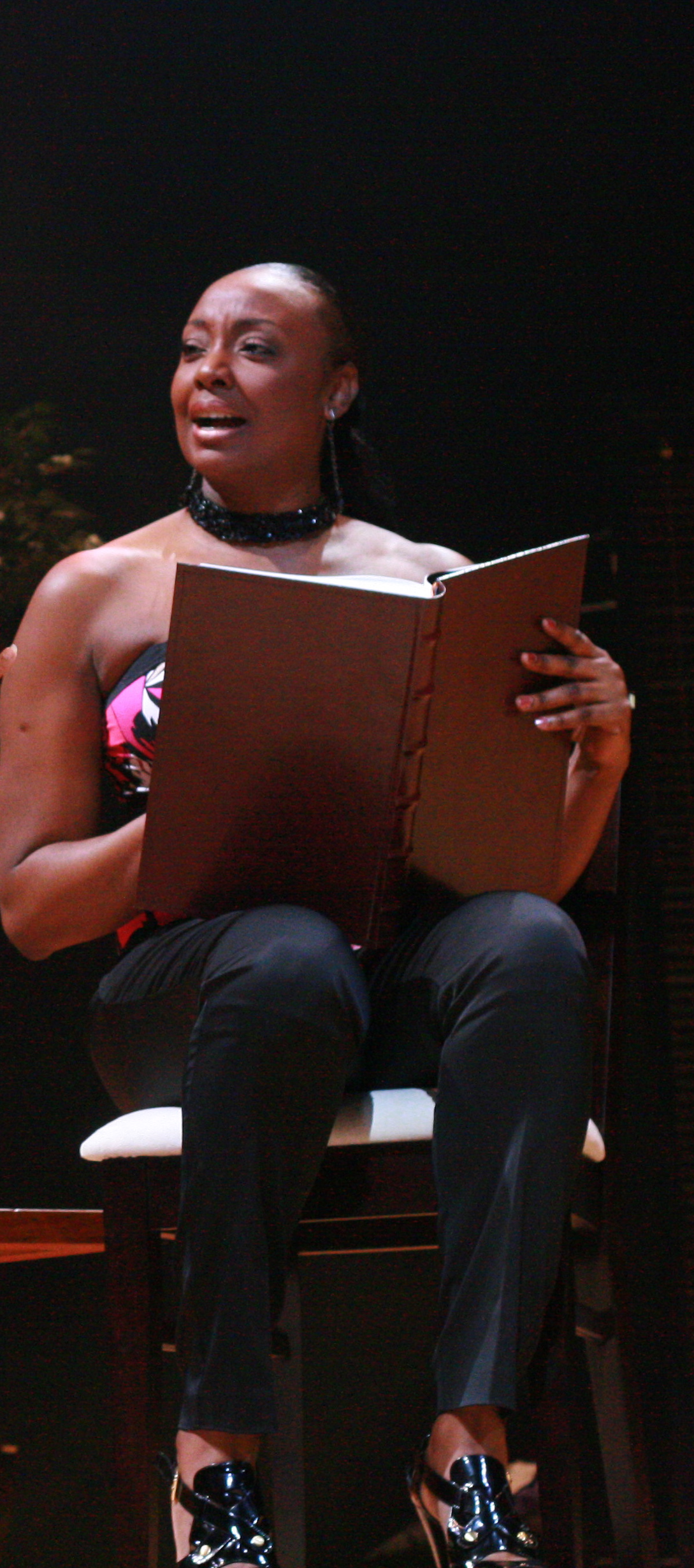 on stage in the play SINGLE BLACK FEMALE
