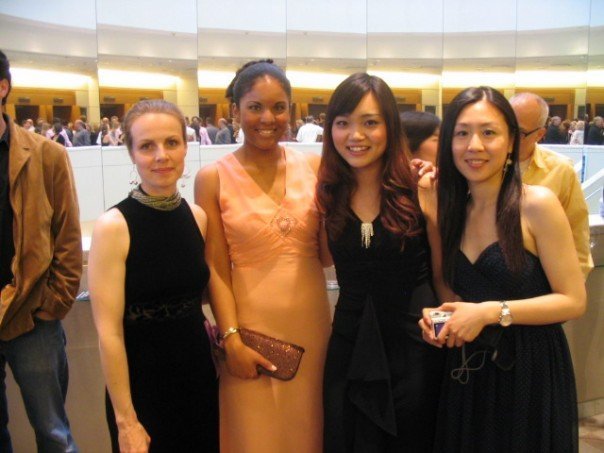 Tihemme Gagnon, Producer, with writer Nikisha Moise and friends at the Crazy8s Gala for 