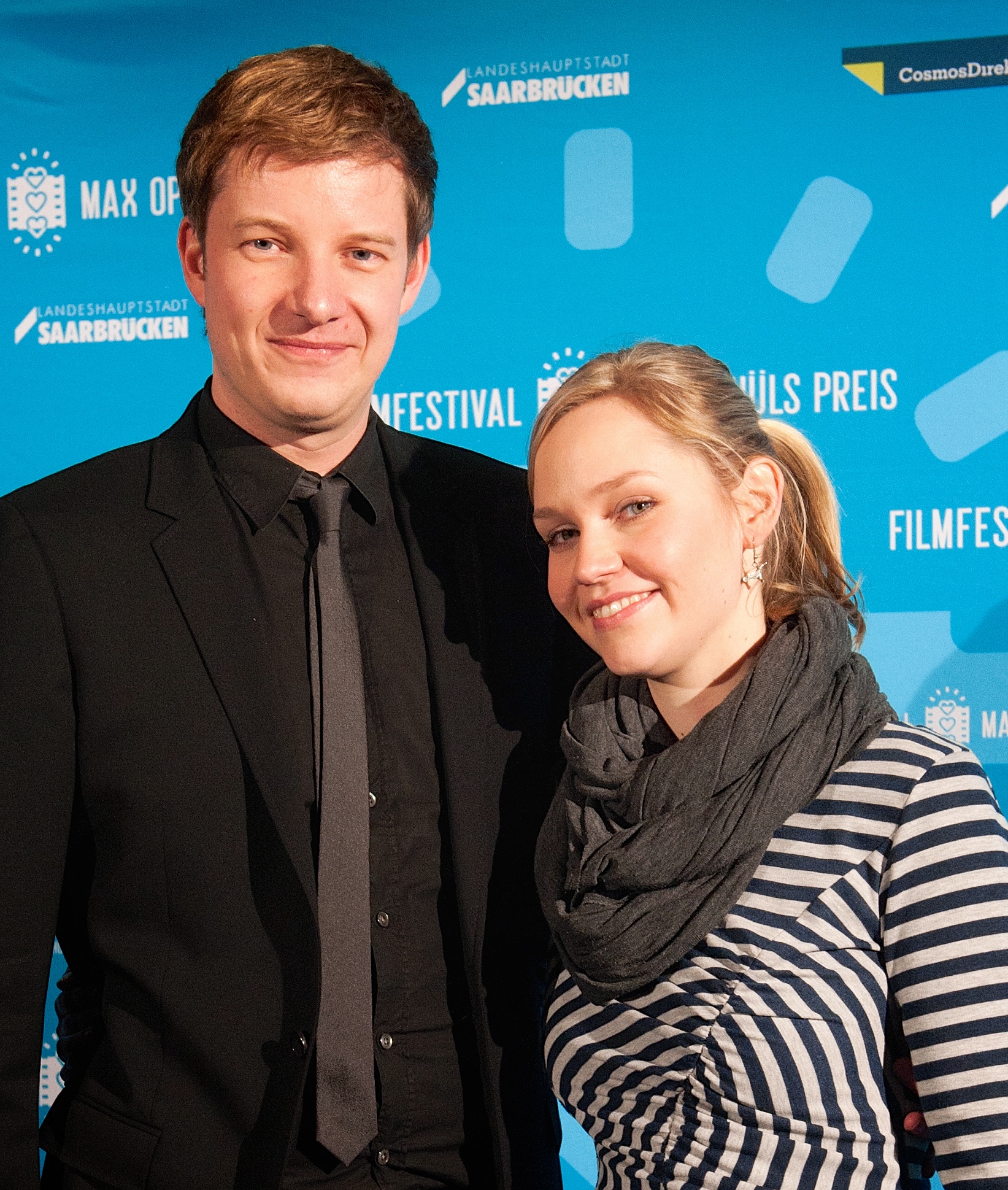 Martin Busker and producer Kathrin Tabler at film award Max-Ophüls-Preis.