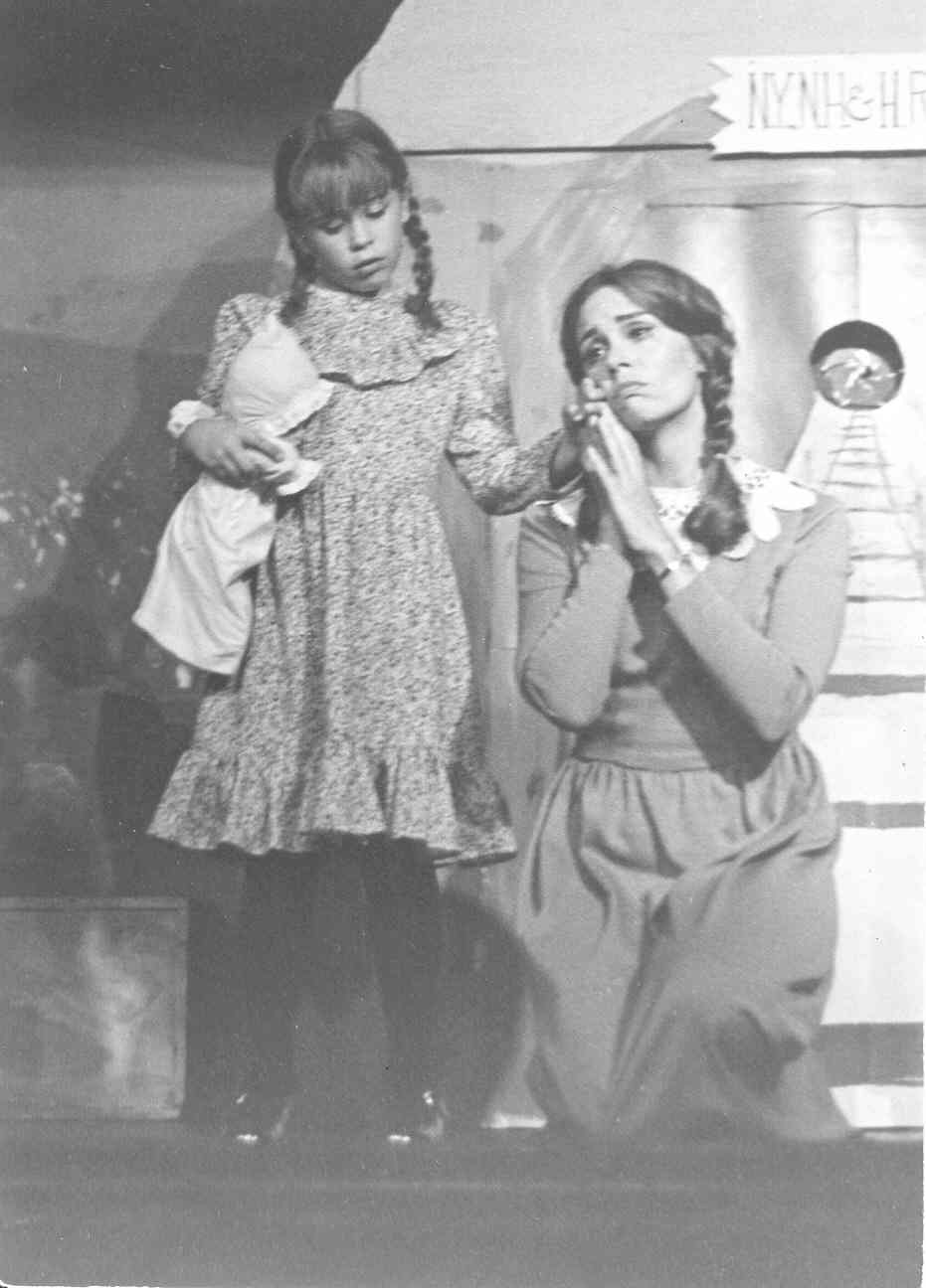 Susan Monson with mother Carol in her stage premier DANGEROUS DANVILLE 1976