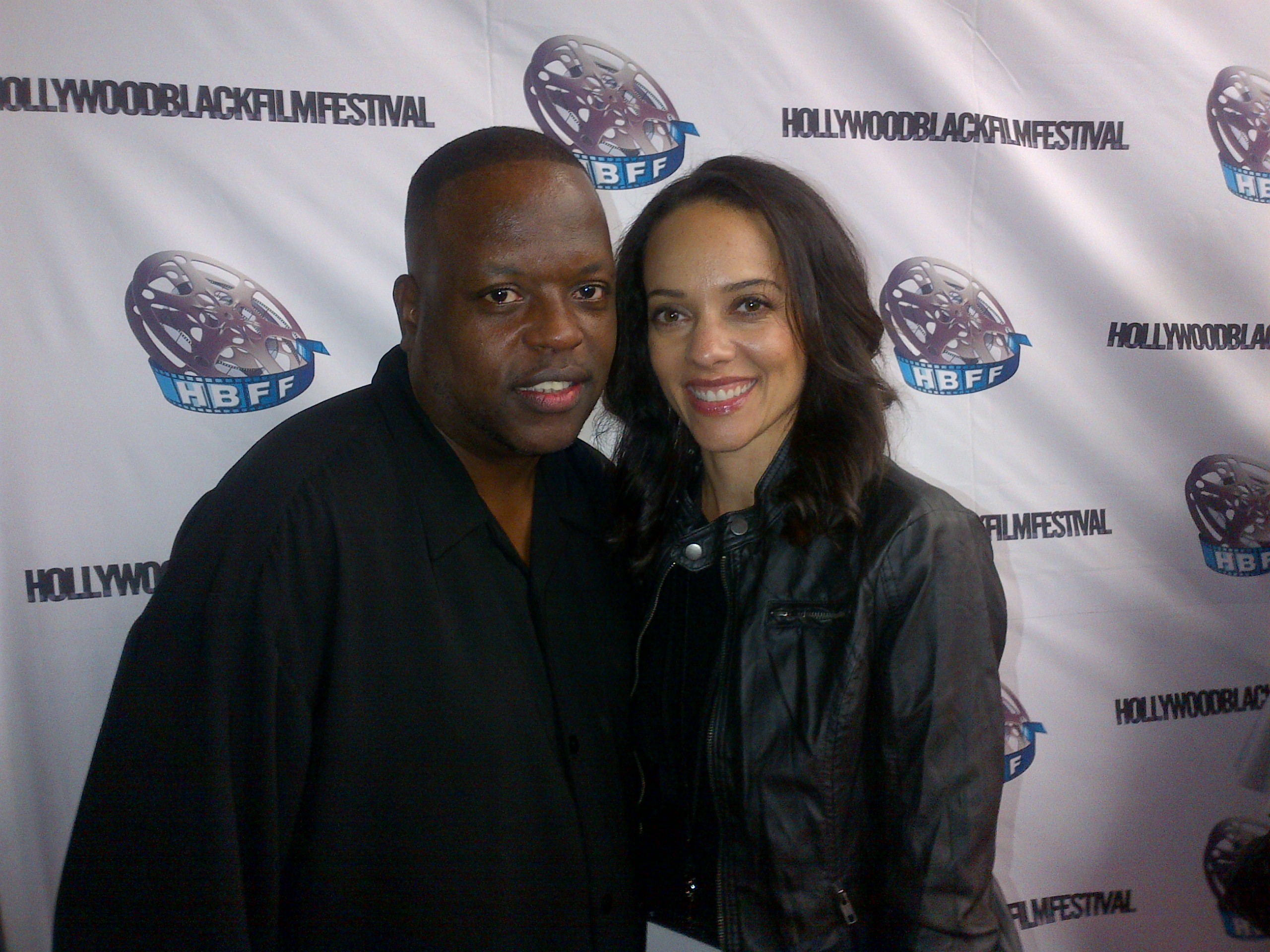 Berda Gilmore and Grammy winner Rob Diggy at the Hollywood Black Film Festival.