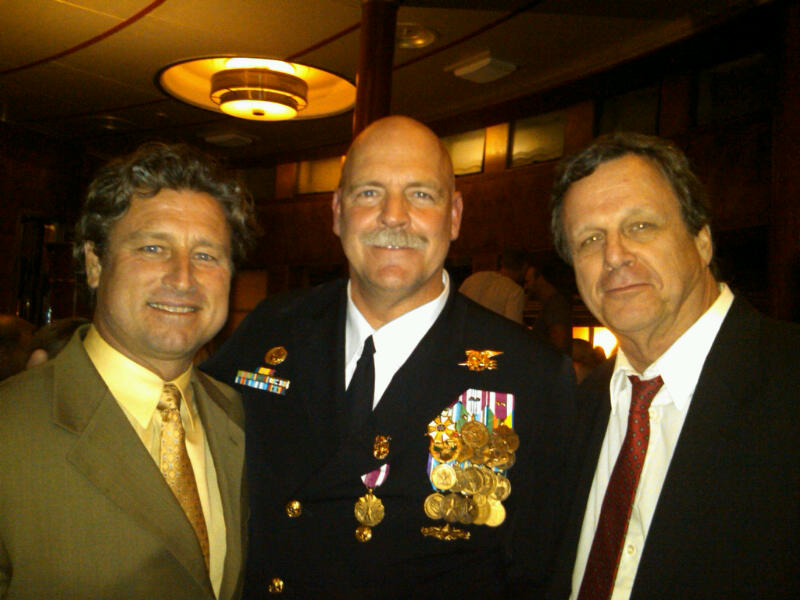 Bradley Arthur Hirou© Cpt.Ret. Michael Argo, Tom Fick, NAVY SEAL change of comand ceremony